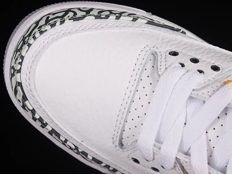 All categories Air Jordan Jordan series basketball shoes Air Jordan 3 Air Jordan 3 Retro AJ3 Joe 3 white and yellow lychee pattern basketball shoes CT8532-168
